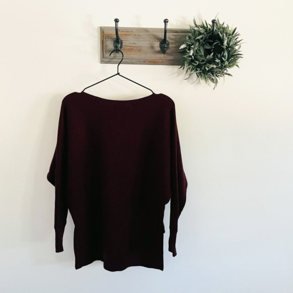 Allsaints Burgundy Red Ribbed Merino Wool Sweater XS - Picture 5 of 5